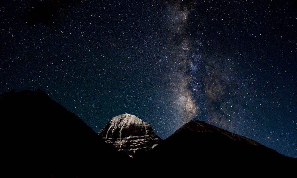 Kailash At Night Time Image